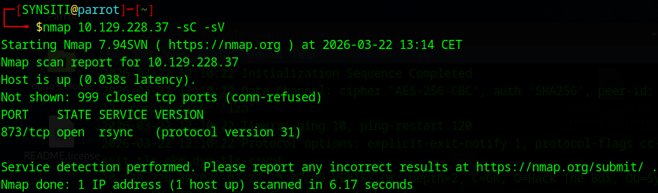 Rsync nmap scan results