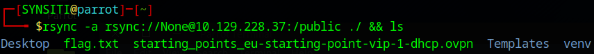 Rsync synced public directory